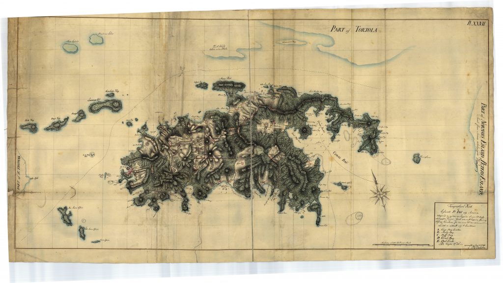 Map of the island St. John.