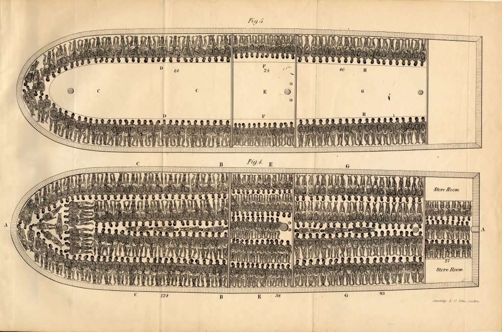 Cargo plan for the slave ship "Brookes".