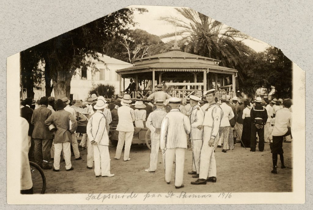 Møde i Emancipation Park i Charlotte Amalie på St. Thomas i 1916.