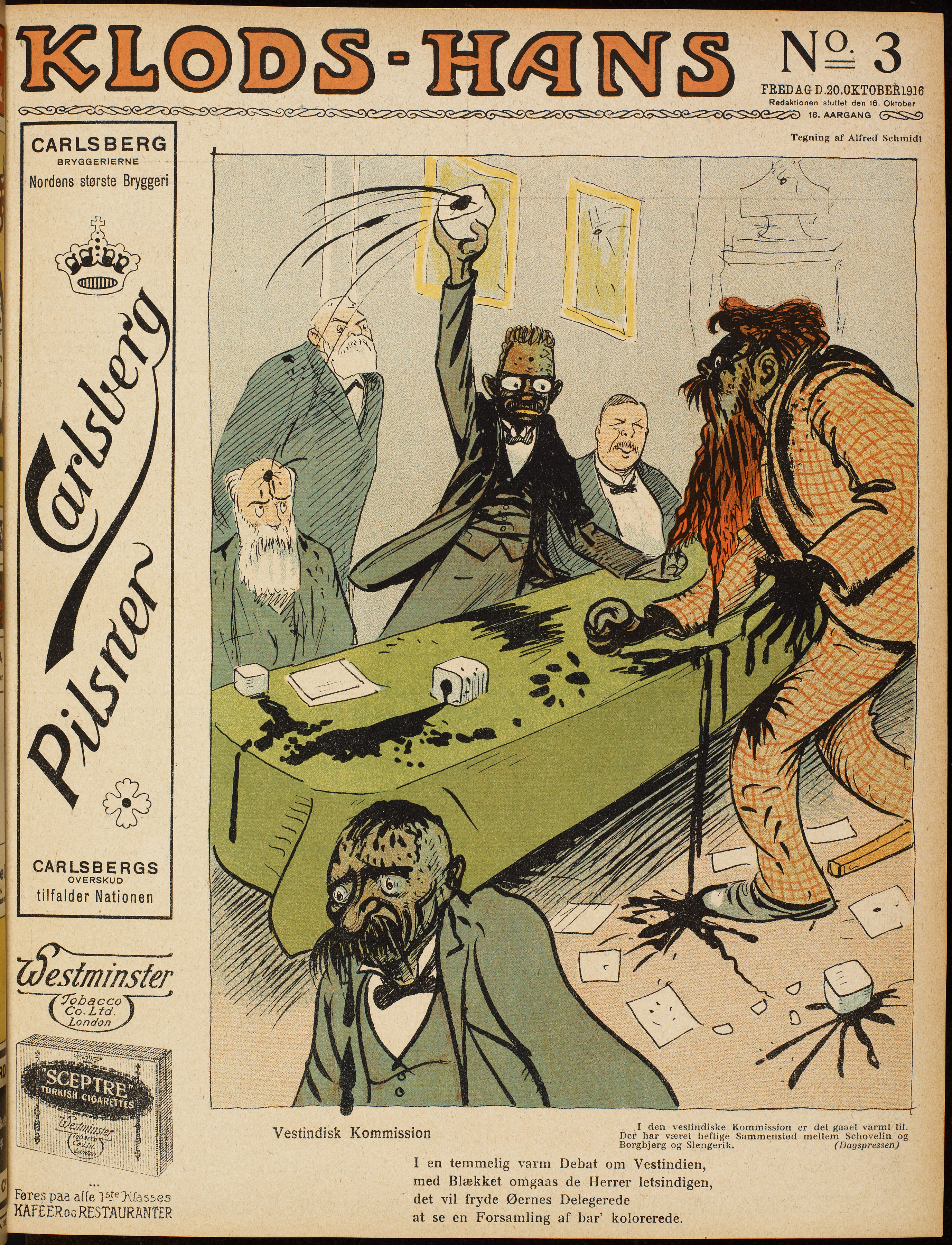 The sale of the West Indian Islands to the USA Caricatures - The Danish West -Indies