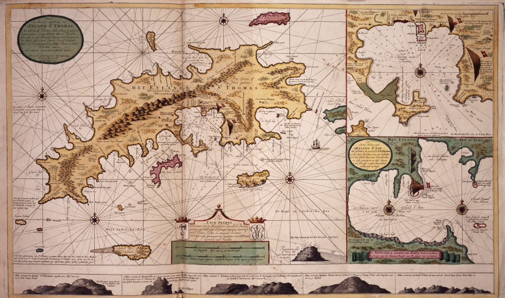 A map from an old Dutch sea atlas.