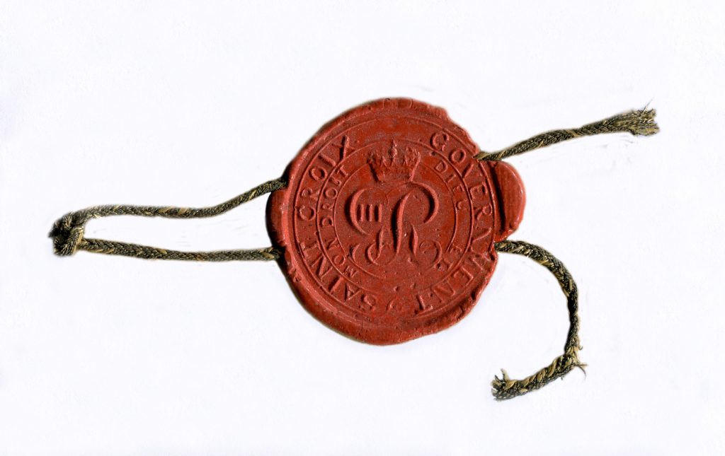 The seal used by the "Saint Croix Government".