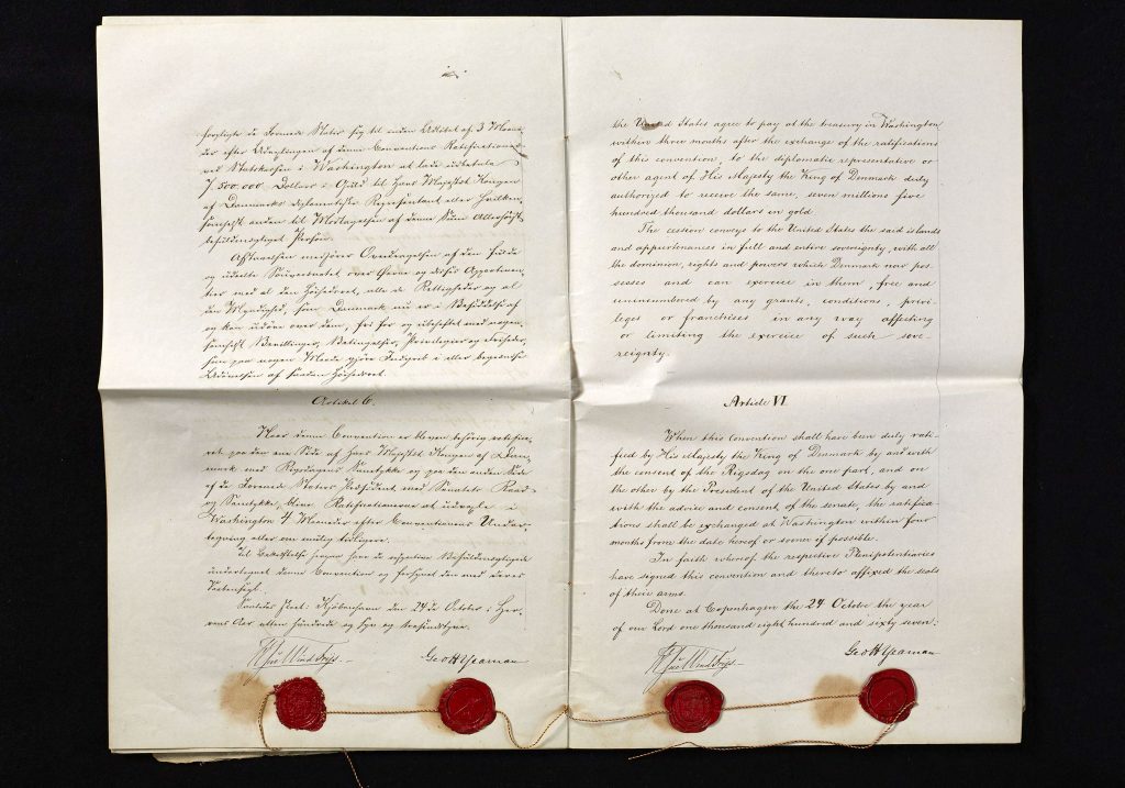 The last page of the sales treaty from 1867.